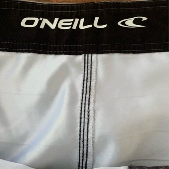 O’Neill Black Gray Mens Board Shorts Sz 40 - Picture 3 of 4